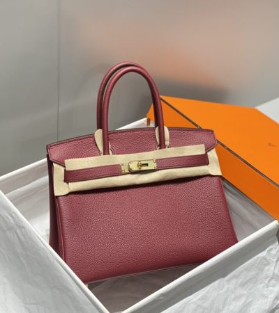 Replica Hermes Top Quality Replica Bag ShopBordeaux Red - ultra-realistic fake designer tote