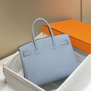 Replica Hermes Top Quality Replica Bag ShopLinen Blue - near-authentic luxury replica handbag