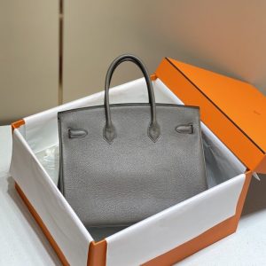 Replica Hermes Top Quality Replica Bag ShopPewter Grey - realistic designer-inspired fake bag