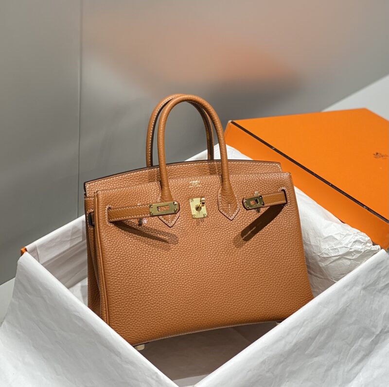 Replica Hermes Top Quality Replica Bag ShopGolden Brown - premium 1:1 fake handbag model