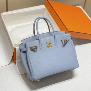 Replica Hermes Top Quality Replica Bag ShopLinen Blue - realistic designer-inspired fake bag