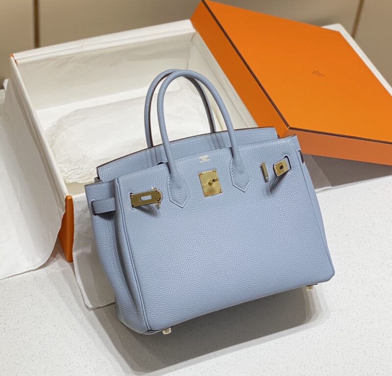 Replica Hermes Top Quality Replica Bag ShopLinen Blue - realistic designer-inspired fake bag