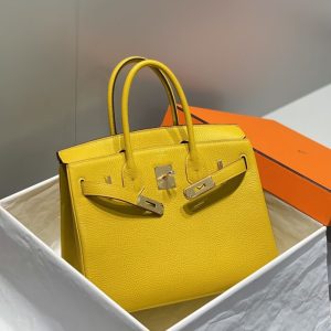Replica Hermes Top Quality Replica Bag ShopAmber Yellow - premium 1:1 fake handbag model
