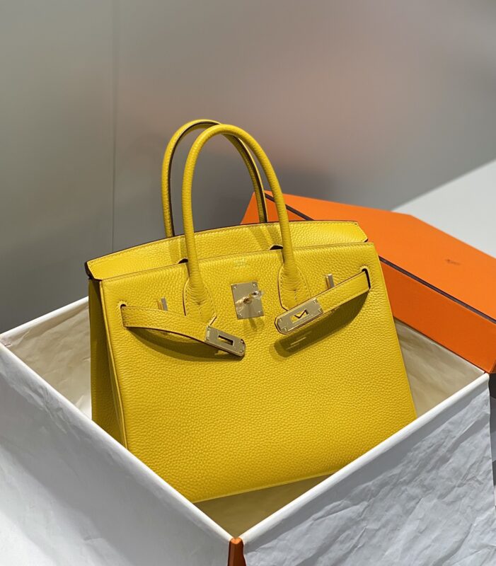 Replica Hermes Top Quality Replica Bag ShopAmber Yellow - premium 1:1 fake handbag model