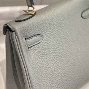Replica Hermes Kelly Mini Cumulonimbus Gray - best-selling designer handbag dupe