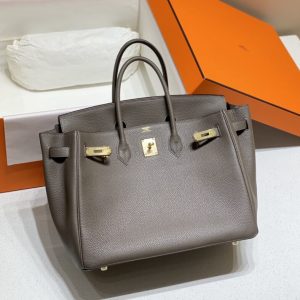 Replica Hermes Top Quality Replica Bag ShopPewter Grey - high-accuracy replica luxury purse