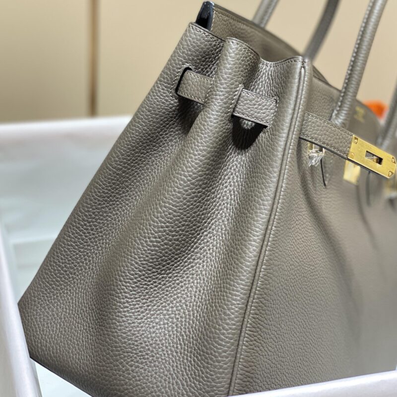 Replica Hermes Top Quality Replica Bag ShopPewter Grey - ultra-realistic fake designer tote