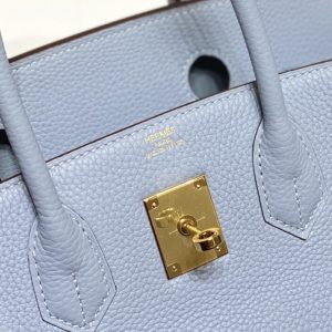 Replica Hermes Top Quality Replica Bag ShopLinen Blue - high-accuracy replica luxury purse