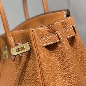 Replica Hermes Top Quality Replica Bag ShopGolden Brown - premium 1:1 fake handbag model