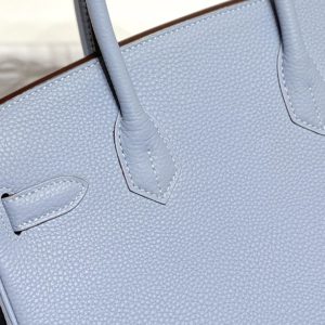 Replica Hermes Top Quality Replica Bag ShopLinen Blue - top-tier luxury replica shoulder bag