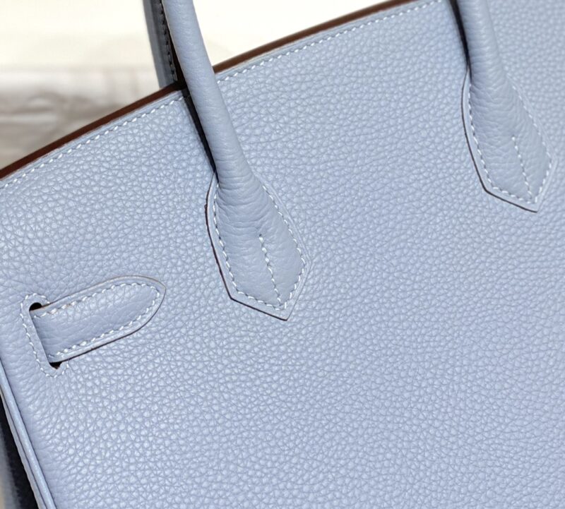 Replica Hermes Top Quality Replica Bag ShopLinen Blue - top-tier luxury replica shoulder bag