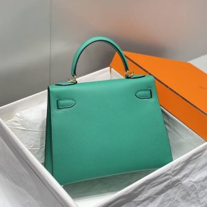 Replica Hermes Kelly Emperial Green - realistic designer-inspired fake bag