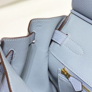 Replica Hermes Top Quality Replica Bag ShopLinen Blue - best-selling designer handbag dupe