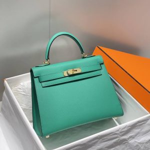 Replica Hermes Kelly Emperial Green - ultra-realistic fake designer tote