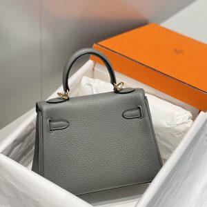 Replica Hermes Kelly Mini Cumulonimbus Gray - near-authentic luxury replica handbag