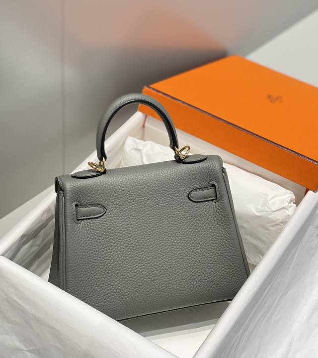 Replica Hermes Kelly Mini Cumulonimbus Gray - near-authentic luxury replica handbag