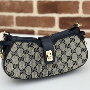 Replica Gucci Moon Side Canvas Black - 1:1 designer replica handbag