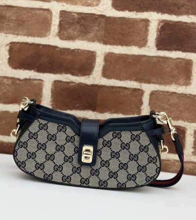 Replica Gucci Moon Side Canvas Black - near-authentic luxury replica handbag