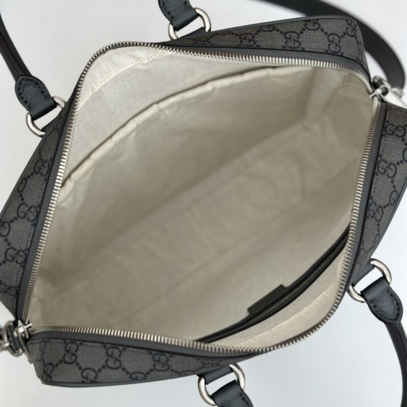 Replica Gucci Crossbody Briefcase Grey - high-quality designer bag clone