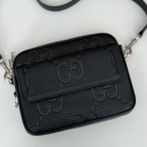 Replica Gucci Jumbo GG Crossbody Black - high-accuracy replica luxury purse