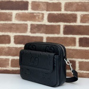 Replica Gucci Jumbo GG Crossbody Black - 1:1 designer replica handbag