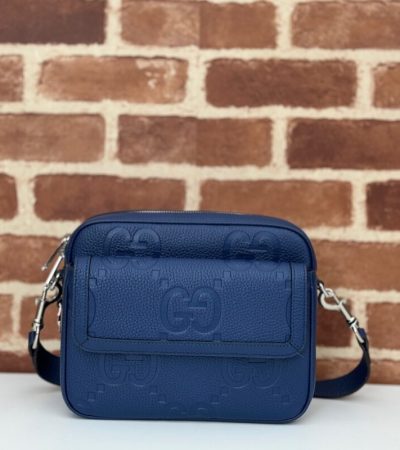 Replica Gucci Jumbo GG Crossbody Blue - best quality luxury bag dupe