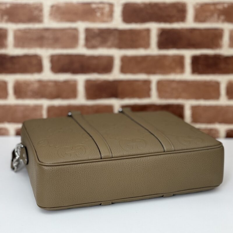 Replica Gucci Briefcase GG Leather Brown - 1:1 designer replica handbag