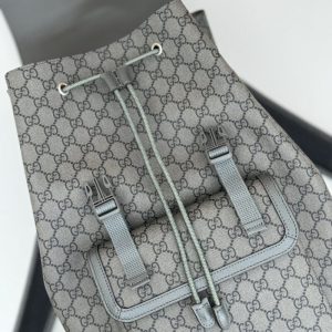 Replica Gucci Large Ophidia Backpack Grey - premium 1:1 fake handbag model