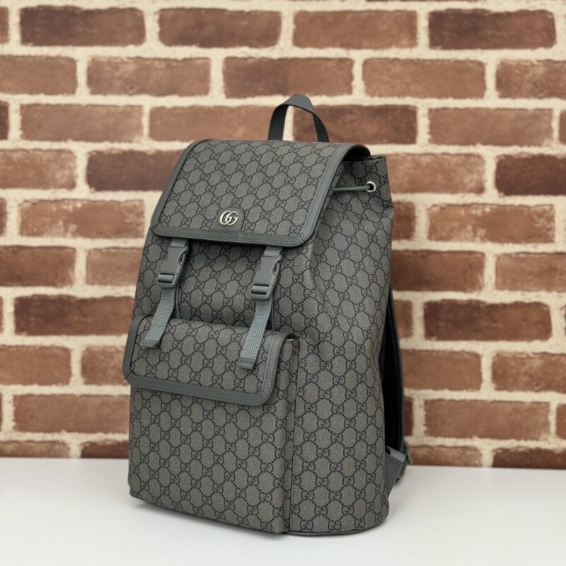 Replica Gucci Large Ophidia Backpack Grey - realistic designer-inspired fake bag