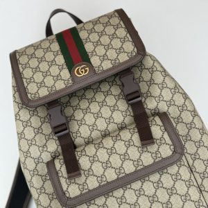 Replica Gucci Large Ophidia Backpack Beige - realistic designer-inspired fake bag