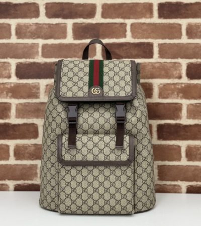 Replica Gucci Large Ophidia Backpack Beige - authentic-look luxury purse replica
