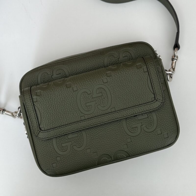 Replica Gucci Jumbo GG Crossbody Green - high-end fake designer purse