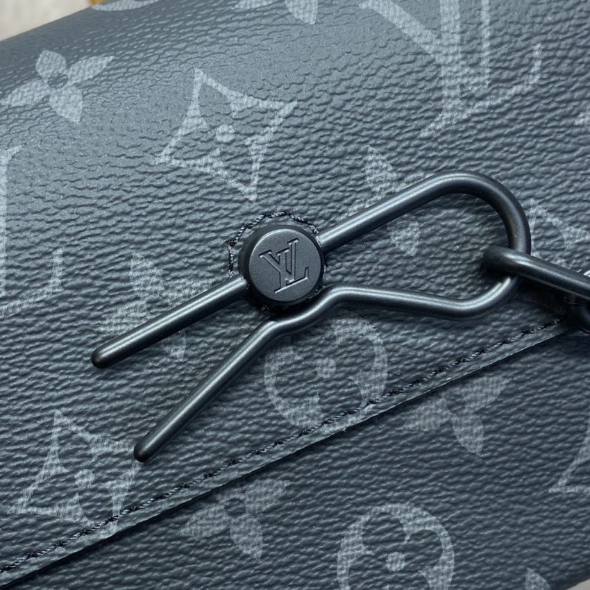 Replica Louis Vuitton Steamer Wearable Wallet Black Canvas - authentic-look luxury purse replica