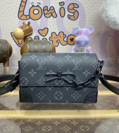 Replica Louis Vuitton Steamer Wearable Wallet Black Canvas - premium-grade designer purse dupe