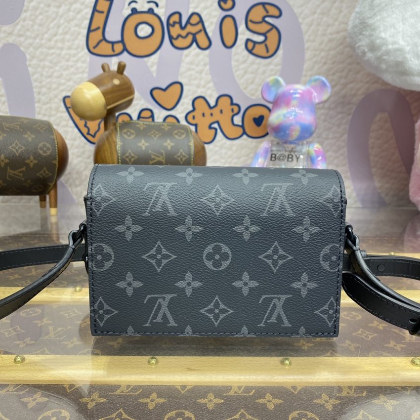 Replica Louis Vuitton Steamer Wearable Wallet Black Canvas - top-tier luxury replica shoulder bag