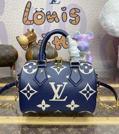 Replica Louis Vuitton Speedy Bandouliere 20 Blue - top-rated replica designer bag