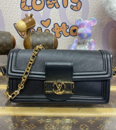 Replica Louis Vuitton Dauphine East West Black - best quality luxury bag dupe