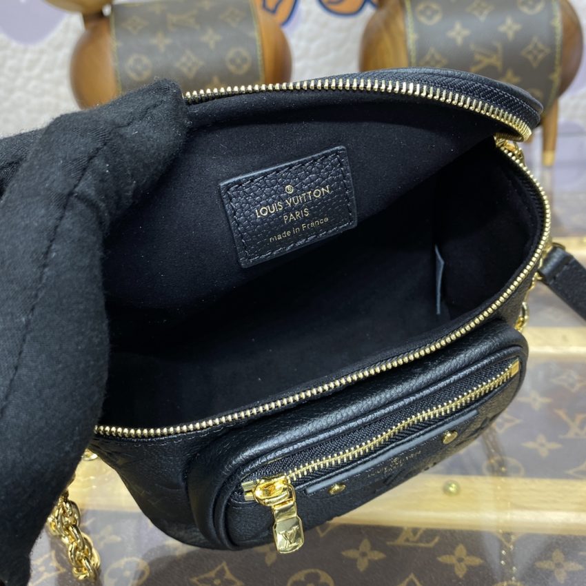 Replica Louis Vuitton Bumbag Mini Full Black - realistic designer-inspired fake bag