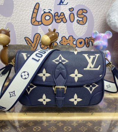 Replica Louis Vuitton Nano Diane Satchel Blue-Pink - high-end fake designer purse