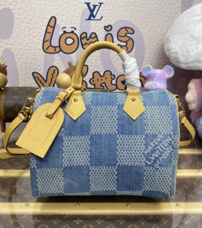 Replica Louis Vuitton Speedy Bandouliere 25 Denim - near-authentic luxury replica handbag