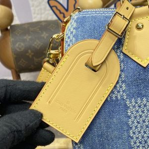 Replica Louis Vuitton Speedy Bandouliere 25 Denim - high-end fake designer purse