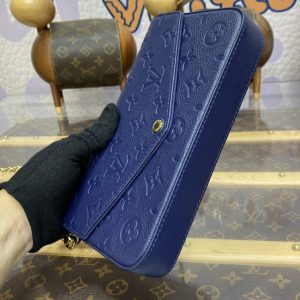 Replica Louis Vuitton Félicie Pochette Dark Blue - premium-grade designer purse dupe
