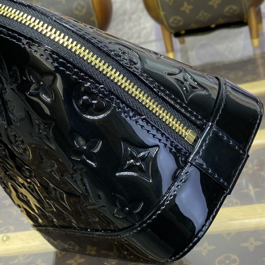 Replica Louis Vuitton Alma BB Black Patent - elite superclone designer purse