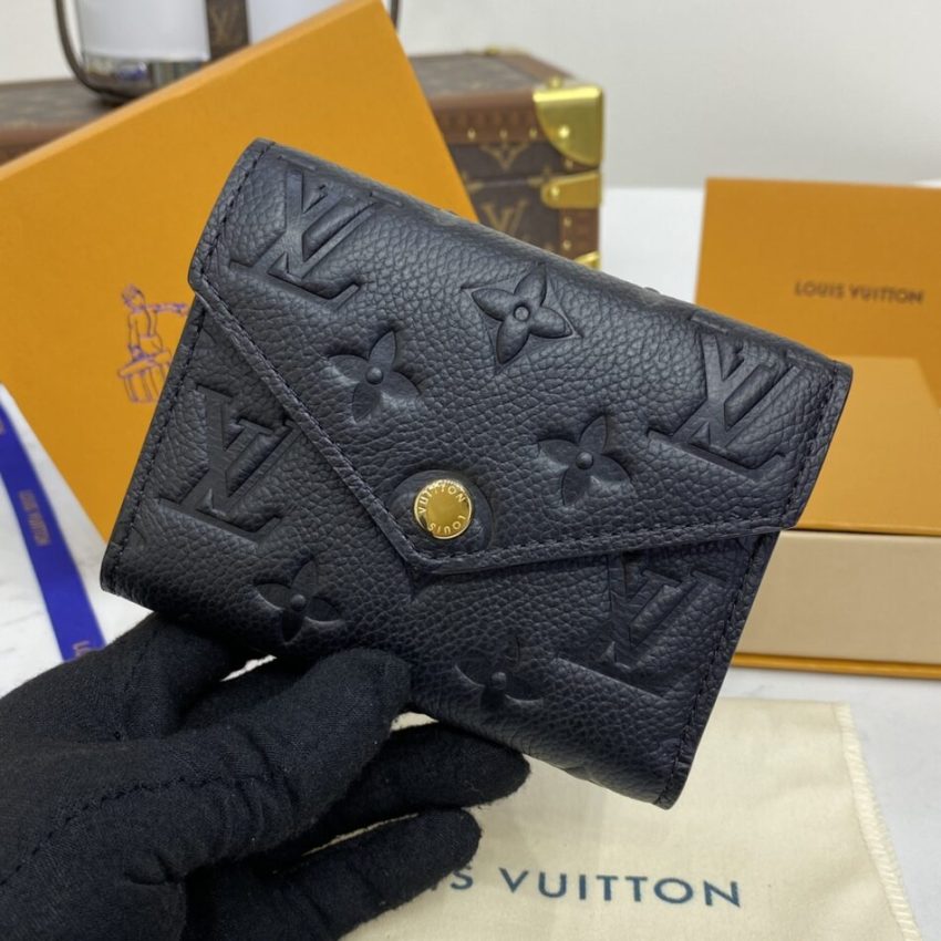 Replica Louis Vuitton Victorine Wallet Black - 1:1 designer replica handbag