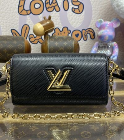 Replica Louis Vuitton Twist West Pochette Black - high-end fake designer purse