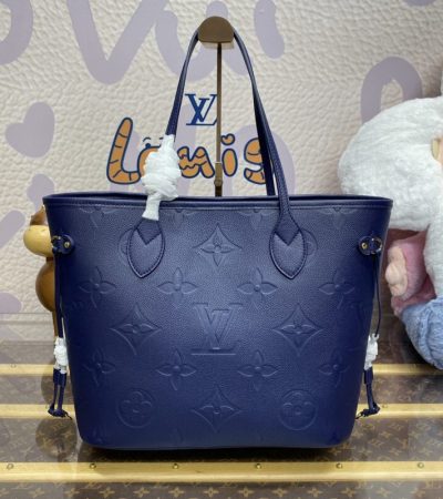 Replica Louis Vuitton Neverfull MM Blue - ultra-realistic fake designer tote