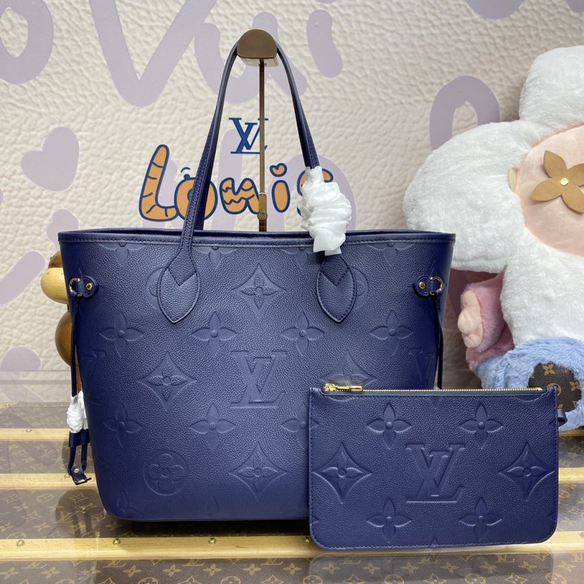 Replica Louis Vuitton Neverfull MM Blue - best-selling designer handbag dupe
