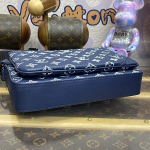 Replica Louis Vuitton Trio Messenger Blue&White - premium 1:1 fake handbag model