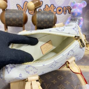 Replica Louis Vuitton Speedy Bandouliere 20 White Grey - high-accuracy replica luxury purse