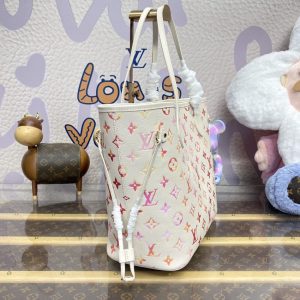 Replica Louis Vuitton Neverfull MM White Orange - top-rated replica designer bag